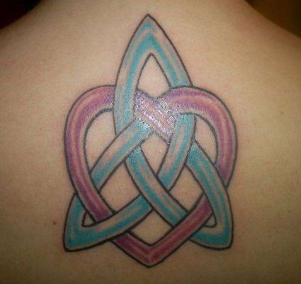 Celtic Heart Back Tattoo